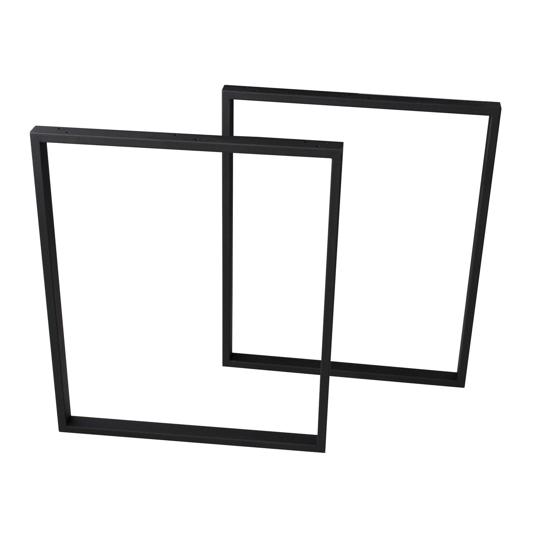TISCHBEINE Loft 60 × 72 cm Schwarz - Schwarz, Metall (60/72/60cm) - Design Möbel