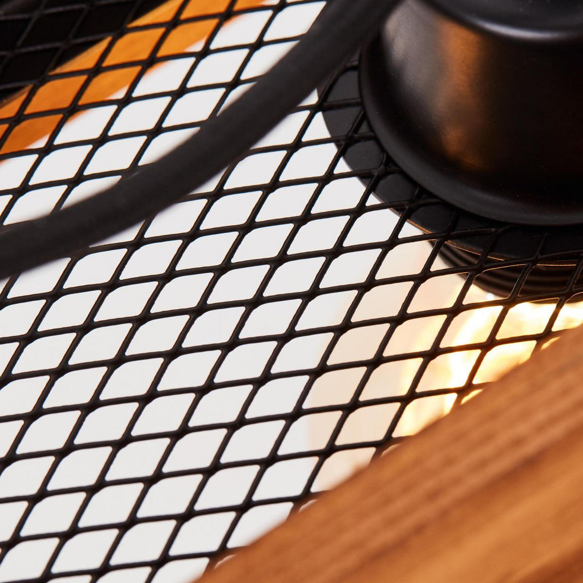 PENDELLEUCHTE Calandra 99452/76 - Schwarz, Holz (13.5/90/150cm) - Brilliant