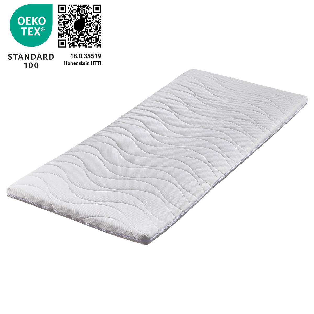 KALTSCHAUMTOPPER, abnehmbarer Bezug, Größe: 80x220 - Weiß, Textil (80/220cm) - Betten-ABC