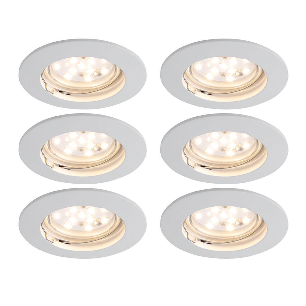 DECKEN SPOTS Aluminium Weiß schwenkbar 6er Set - Weiß, Metall (8.3/8.3/6cm)