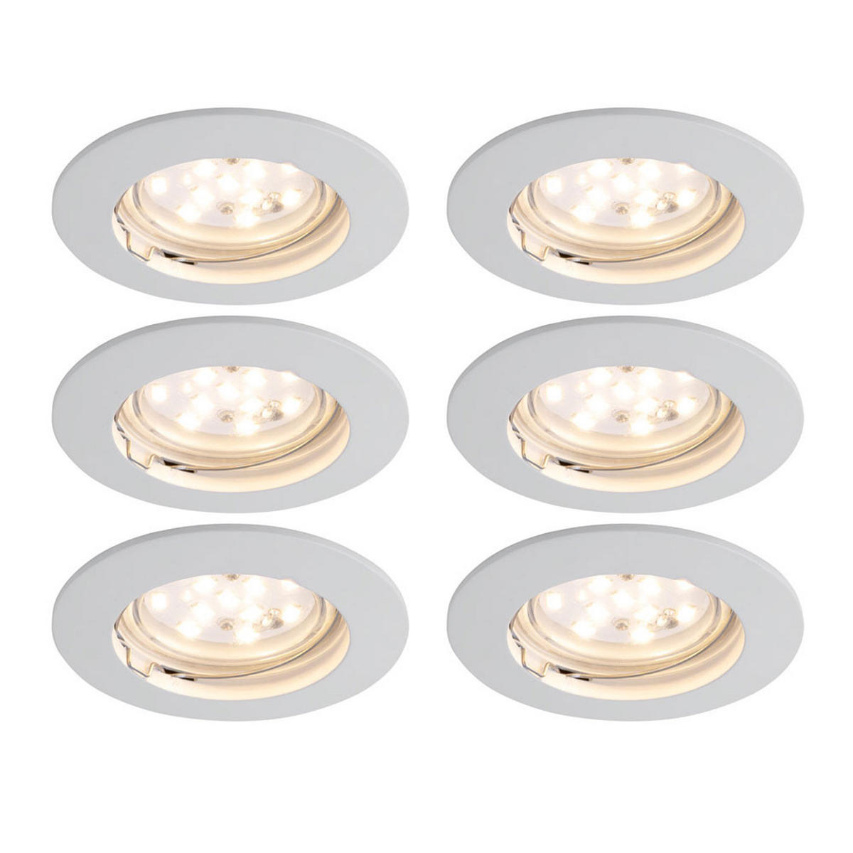 DECKEN SPOTS Aluminium Weiß schwenkbar 6er Set - Weiß, Metall (8.3/8.3/6cm)