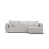 AUSKLAPPBARES-ECKSOFA rechts mit Container Kaelle aus Chenille-Stoff hellgrau 4 Sitzplätze - Hellgrau, Textil (165/252cm) - Micadoni