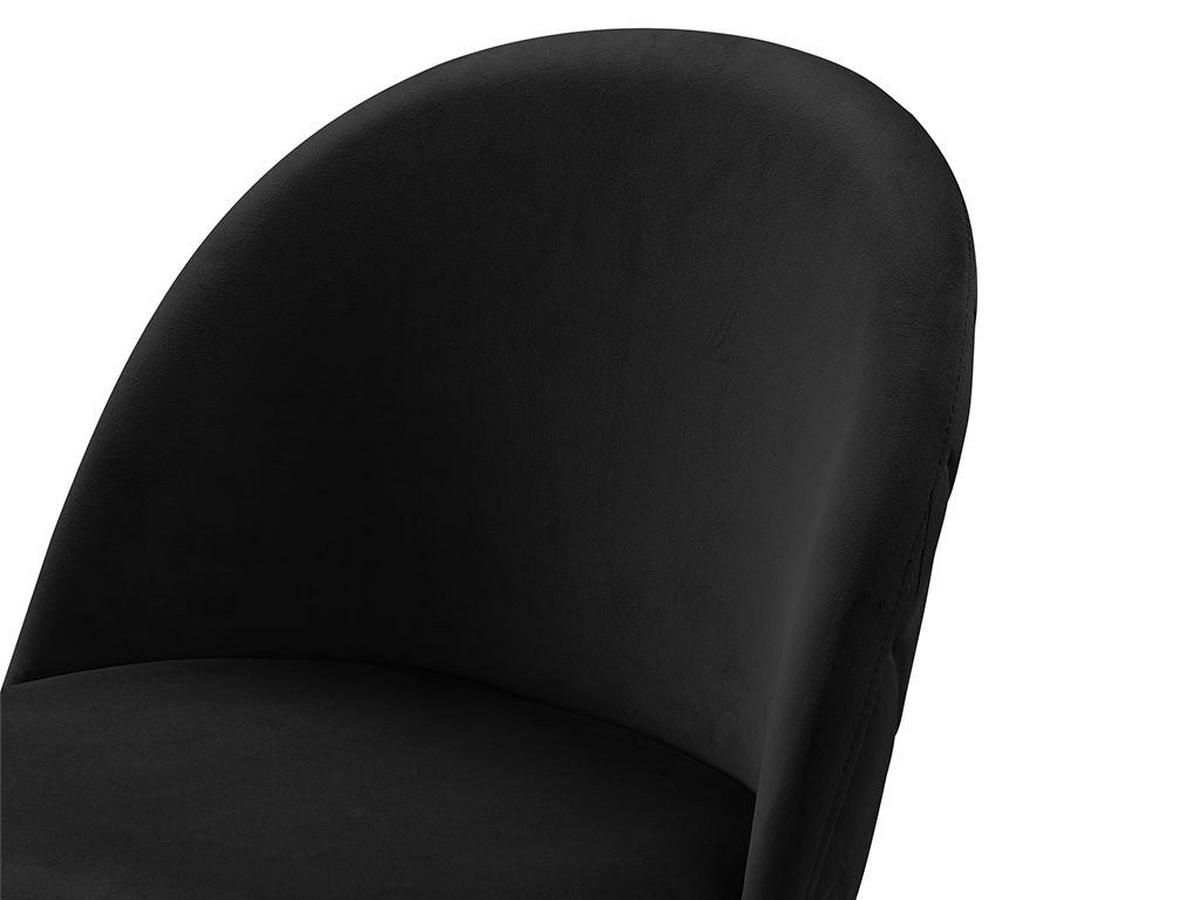 BARHOCKER 2er-Set - Samt & goldfarbenes Metall - Schwarz - MELBOURNE - Schwarz, Textil (58/95/51cm) - Vente-Unique