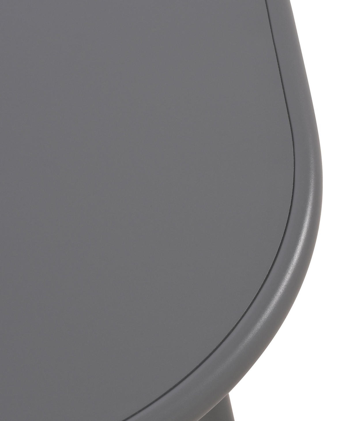 COUCHTISCH oval 80/45/45 cm Kunststoff dunkelgrau - Dunkelgrau, Kunststoff/Metall (45/80/45cm) - CLP