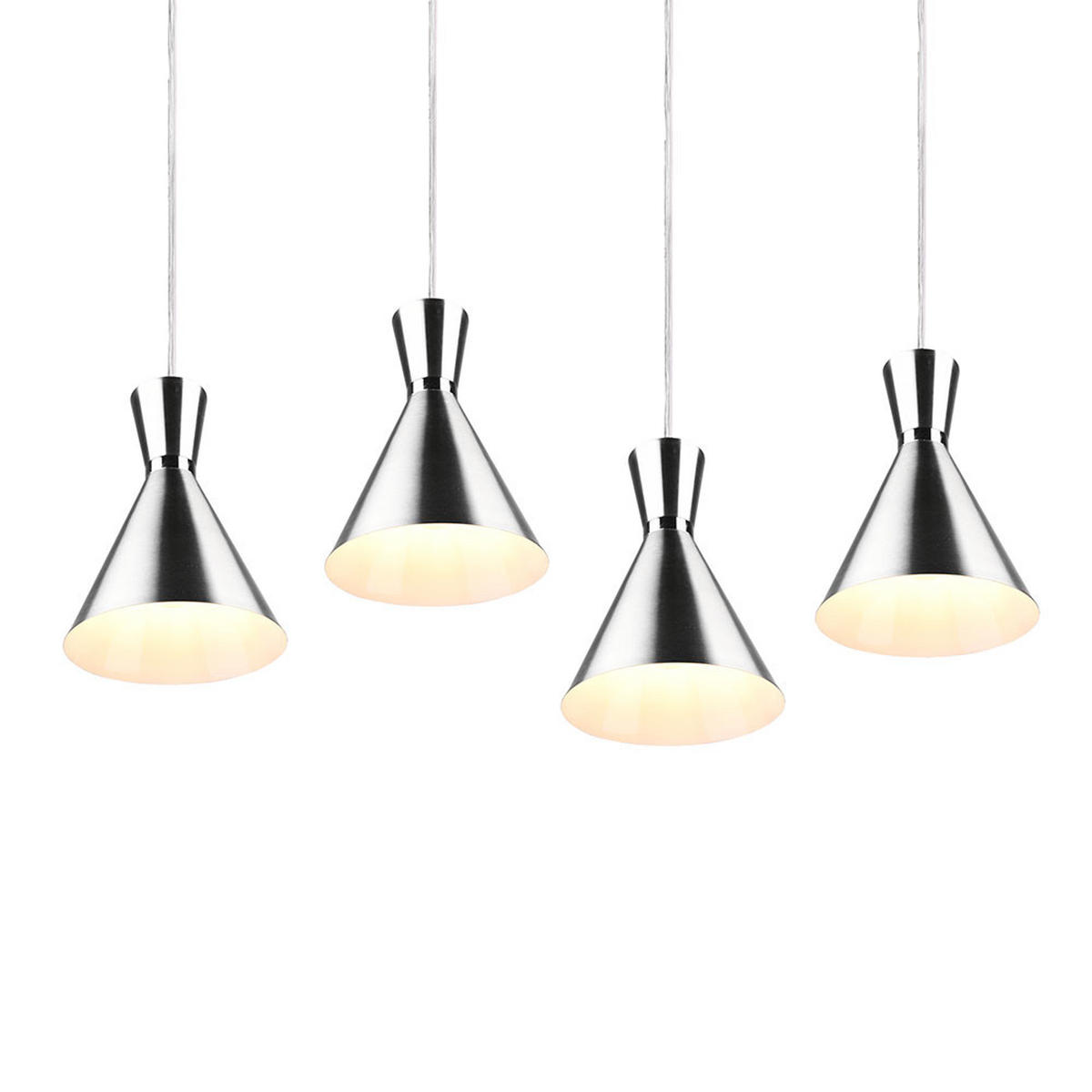 HÄNGELEUCHTE ENZO Metall Silber matt - Silberfarben, Metall (90/20/150cm)