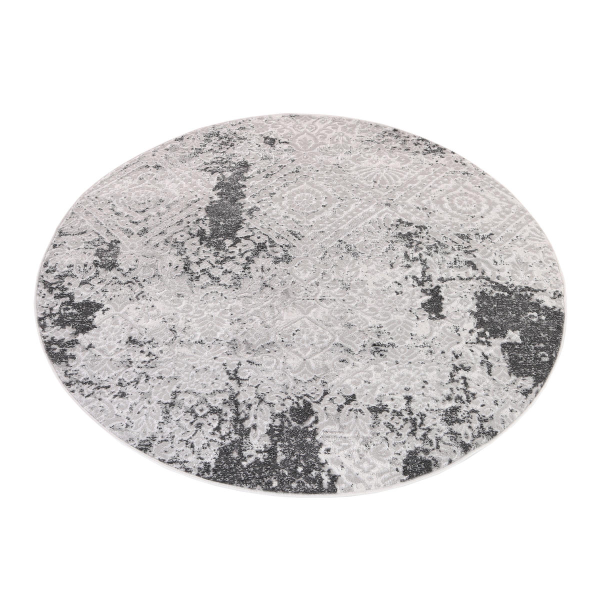 TEPPICH SKY Hellgrau 100/100 cm - Hellgrau, Textil (100/100cm) - Tapiso