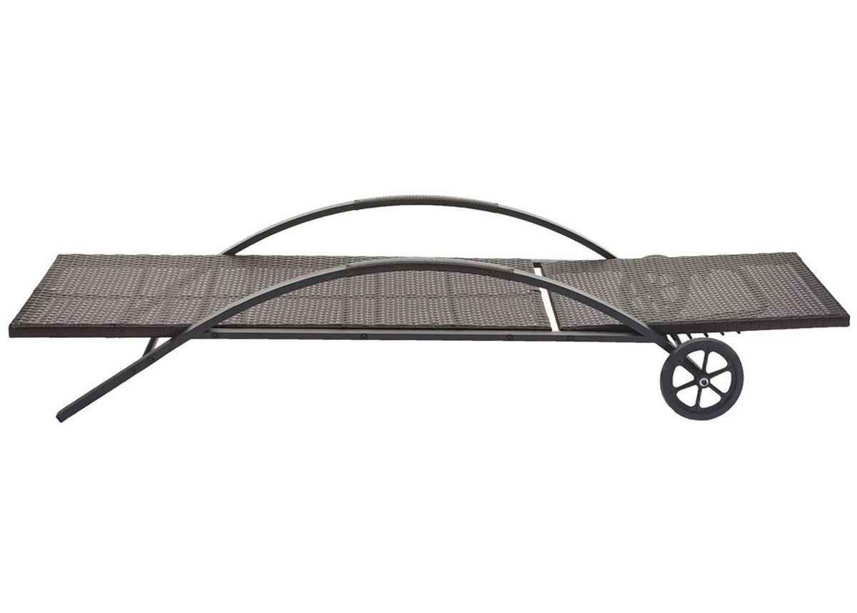 SONNENLIEGE Braun, Beige - Beige/Braun, Kunststoff (65/87/200cm) - MCW