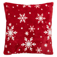 KISSENHÜLLE Schneeflockenmuster 40/40 cm - Rot, Textil (40/40cm) - Atmosphera Createur d´interieur