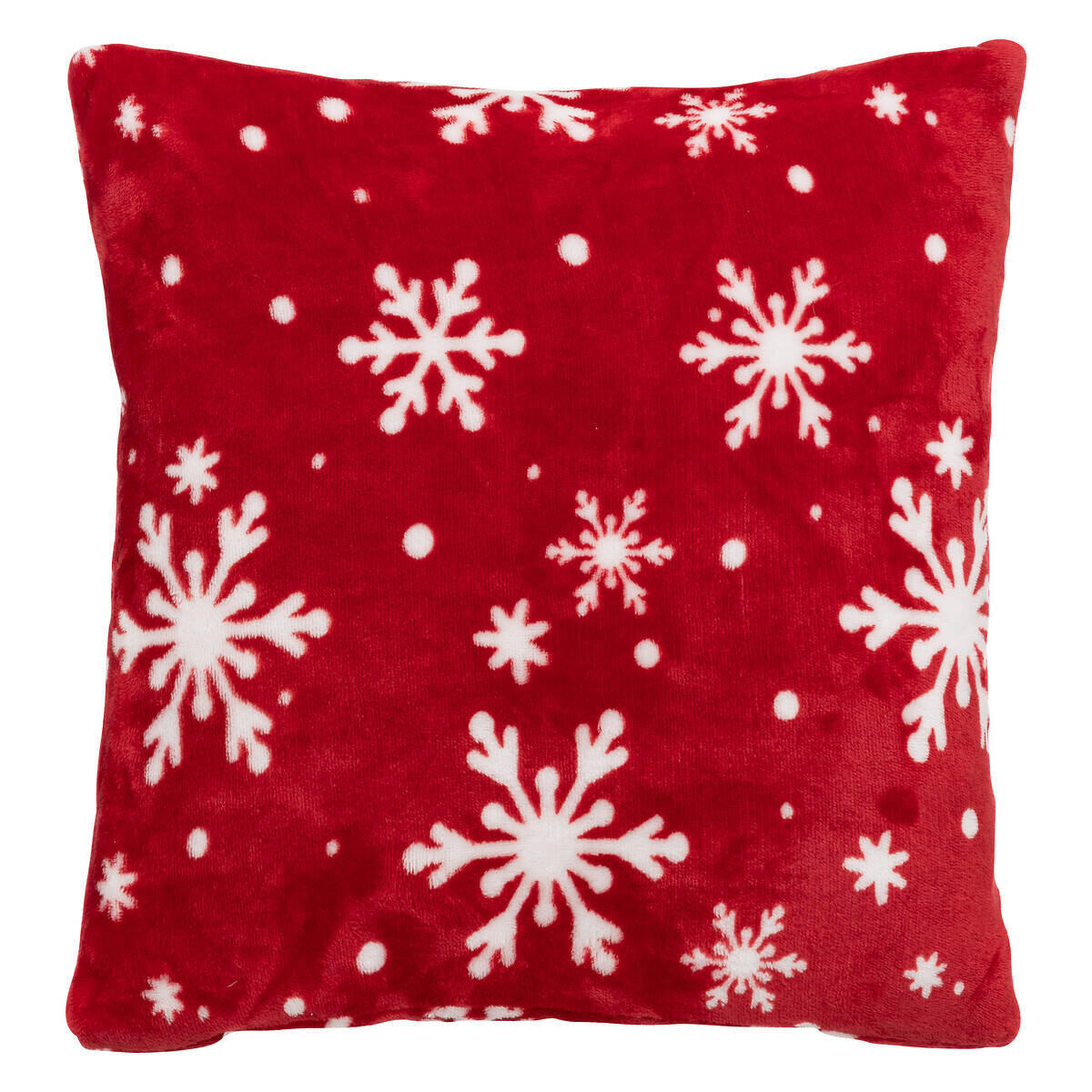 KISSENHÜLLE Schneeflockenmuster 40/40 cm - Rot, Textil (40/40cm) - Atmosphera Createur d´interieur