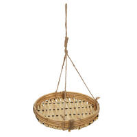 HÄNGETOPF Bambus/Rattan Ø 25,5/45 cm - Braun, Naturmaterialien (25.5/45/25.5cm)