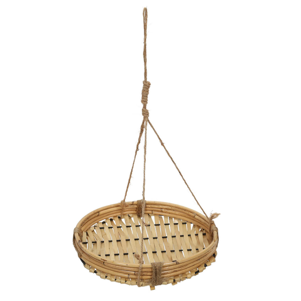 HÄNGETOPF Bambus/Rattan Ø 25,5/45 cm - Braun, Naturmaterialien (25.5/45/25.5cm)