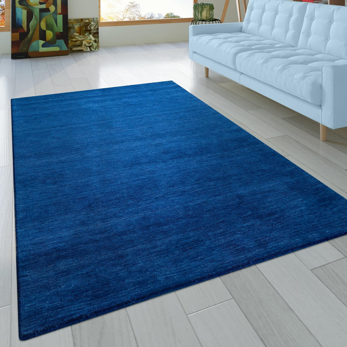 KURZFLORTEPPICH 120/170 cm Atlas 100 - Blau, Naturmaterialien (120/170cm) - Paco Home