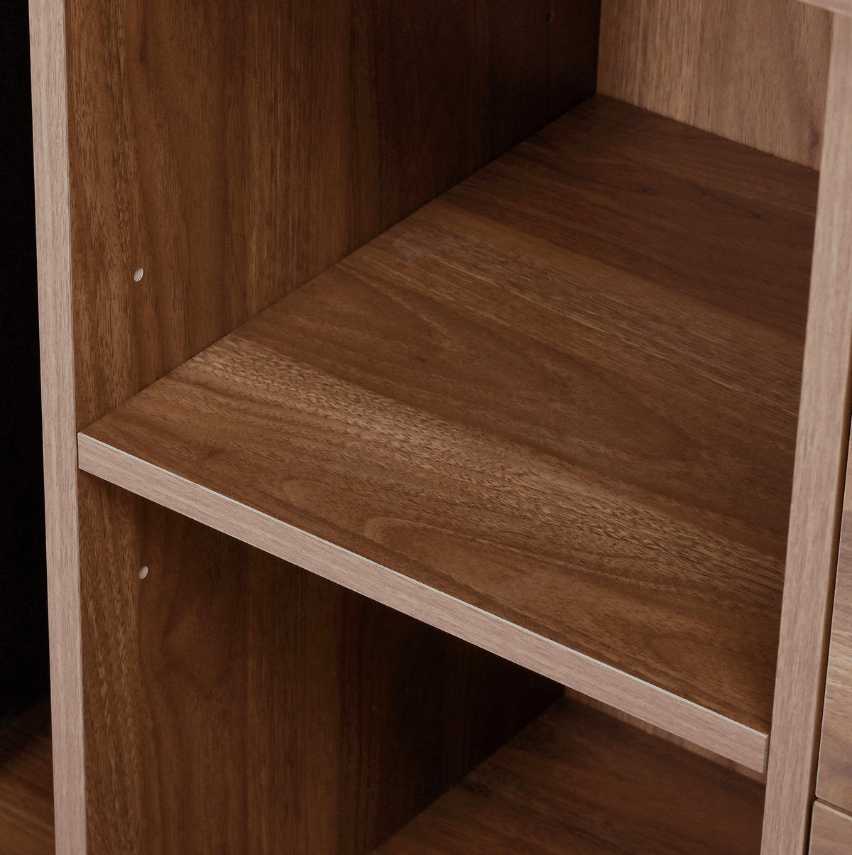 KOMMODE aus MDF 140x40x79,5cm in Nussbaum mit Schubladen - Nussbaumfarben, Holzwerkstoff (140/79.5/40cm) - Modfu