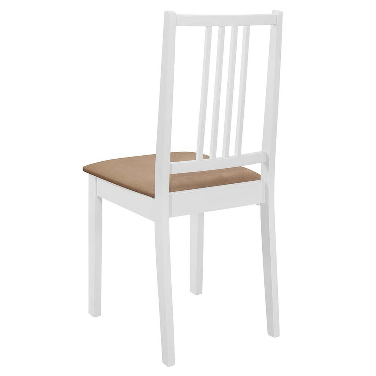 ESSZIMMERSTÜHLE Mit Polstern 2Er Set Weiss Massivholz - Opal, Holz (49/88.5/40cm) - vidaXL