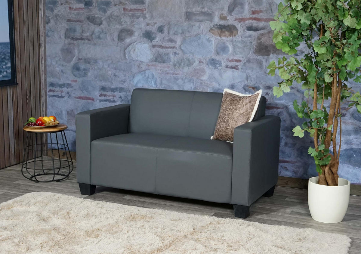 2-SITZER-SOFA Grau - Grau, Textil (136/76/72cm) - MCW