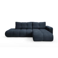 ECKSOFA DUCA R-S Dunkelblau Chenille mit Schlaffunktion - Dunkelblau, Holz (266.5/266.5cm) - MASSENO