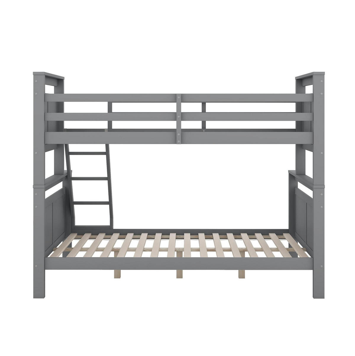 ETAGENBETT 90/140x200 cm aus Kiefer in Grau – teilbar in 2 Betten - Grau, Holz (140/200cm) - BEAOK
