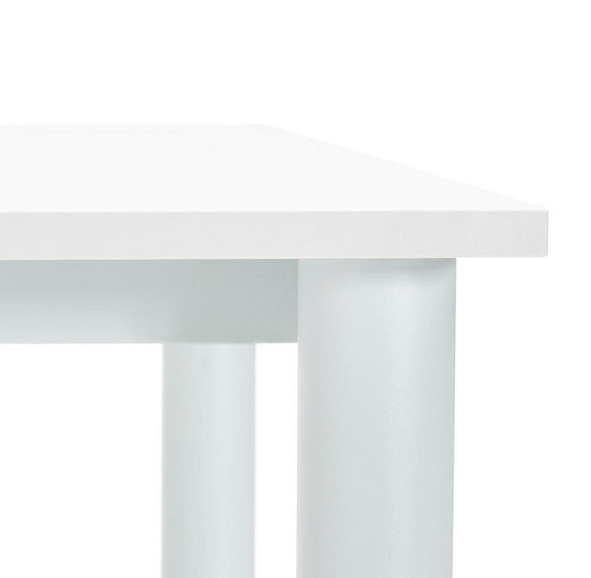 SCHREIBTISCH Modern Ergonomisch Mit Metallgestell LUMIRA, Weiß 160x80x75 cm - Weiß, Holz/Metall (80/160/75cm) - KADIMA DESIGN
