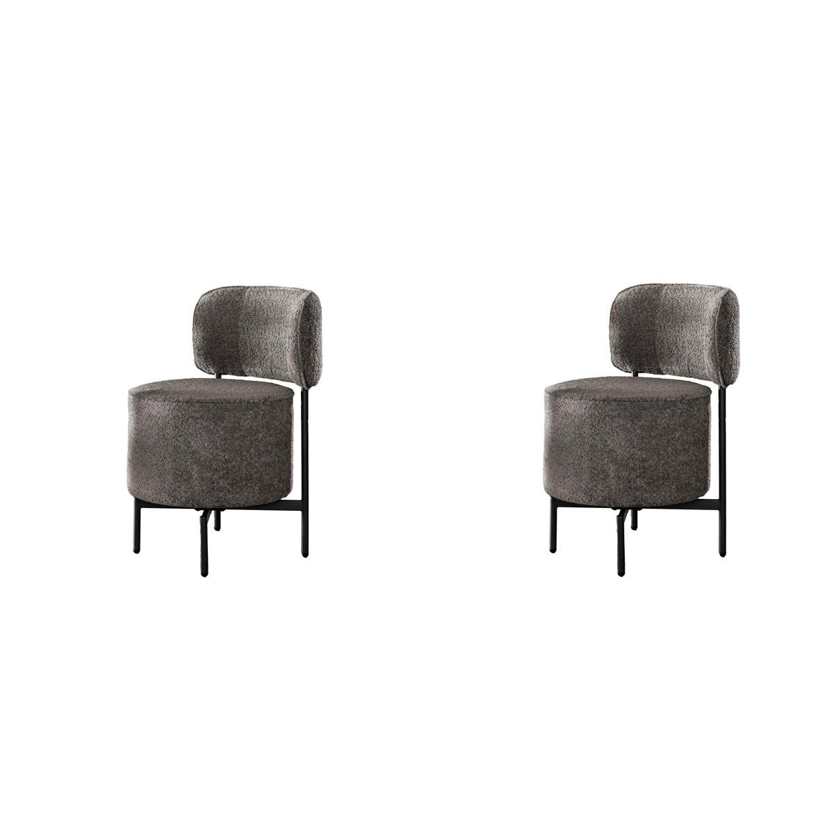 ESSZIMMERSTUHL Cocktail Grau 61/51/82 cm 2er-Set - Grau, Textil (51/82/61cm) - Hoyz Collection
