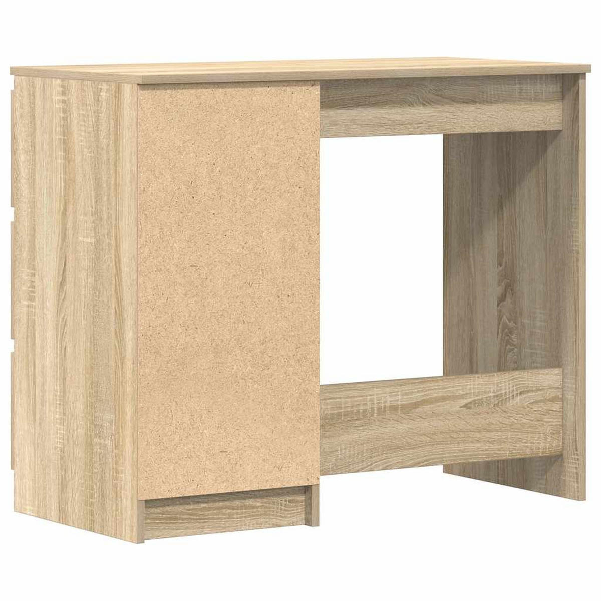 SCHREIBTISCH mit 3 Schubladen, 1 Tastaturauszug 90/45/76 cm aus Holzwerkstoff Sonoma-Eiche Dekor - Braun/Sonoma Eiche, Holz (45/90/76cm) - vidaXL