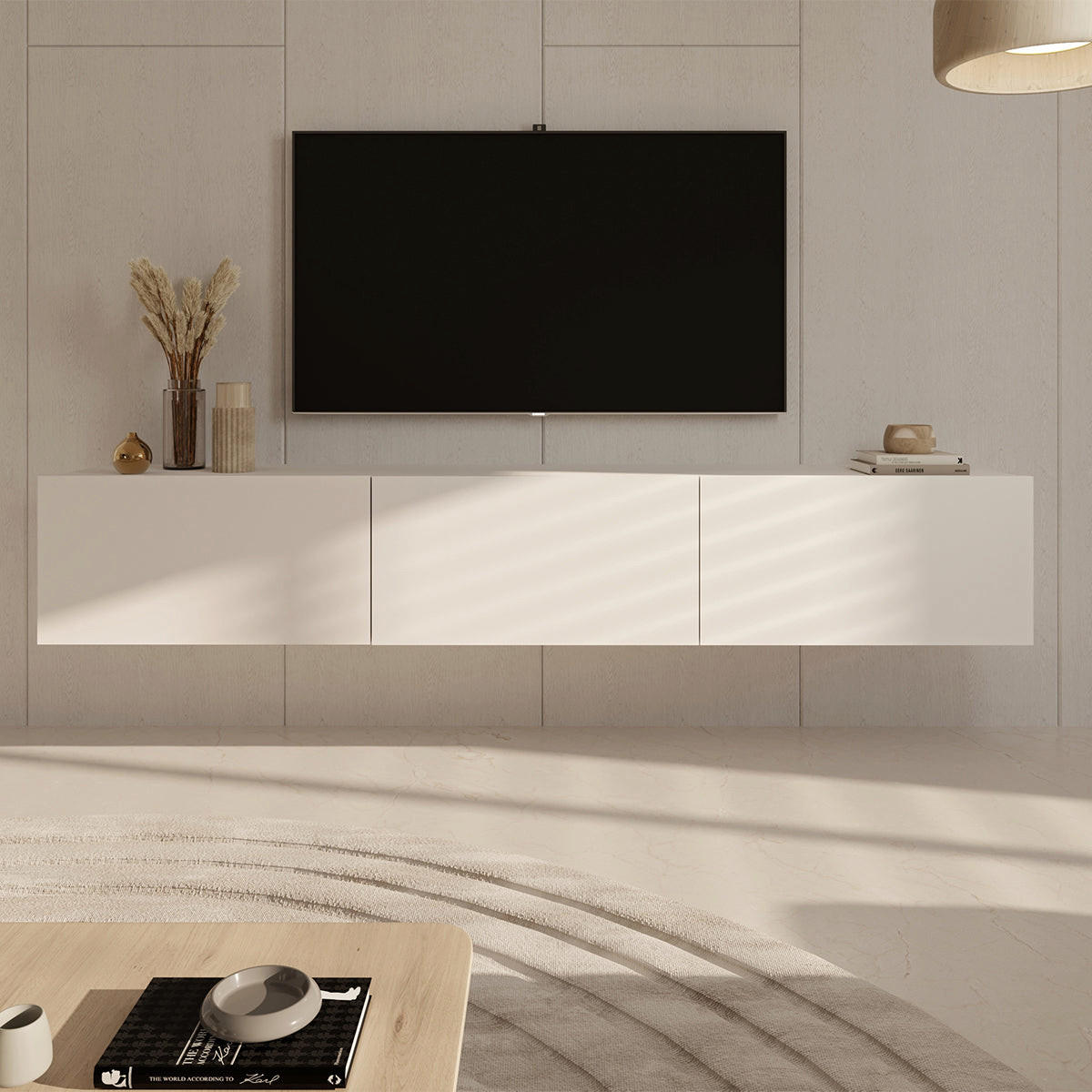 TV STOLÍK Idao Biela - biela, kompozitné drevo (180/35/29cm) - Petits-meubles
