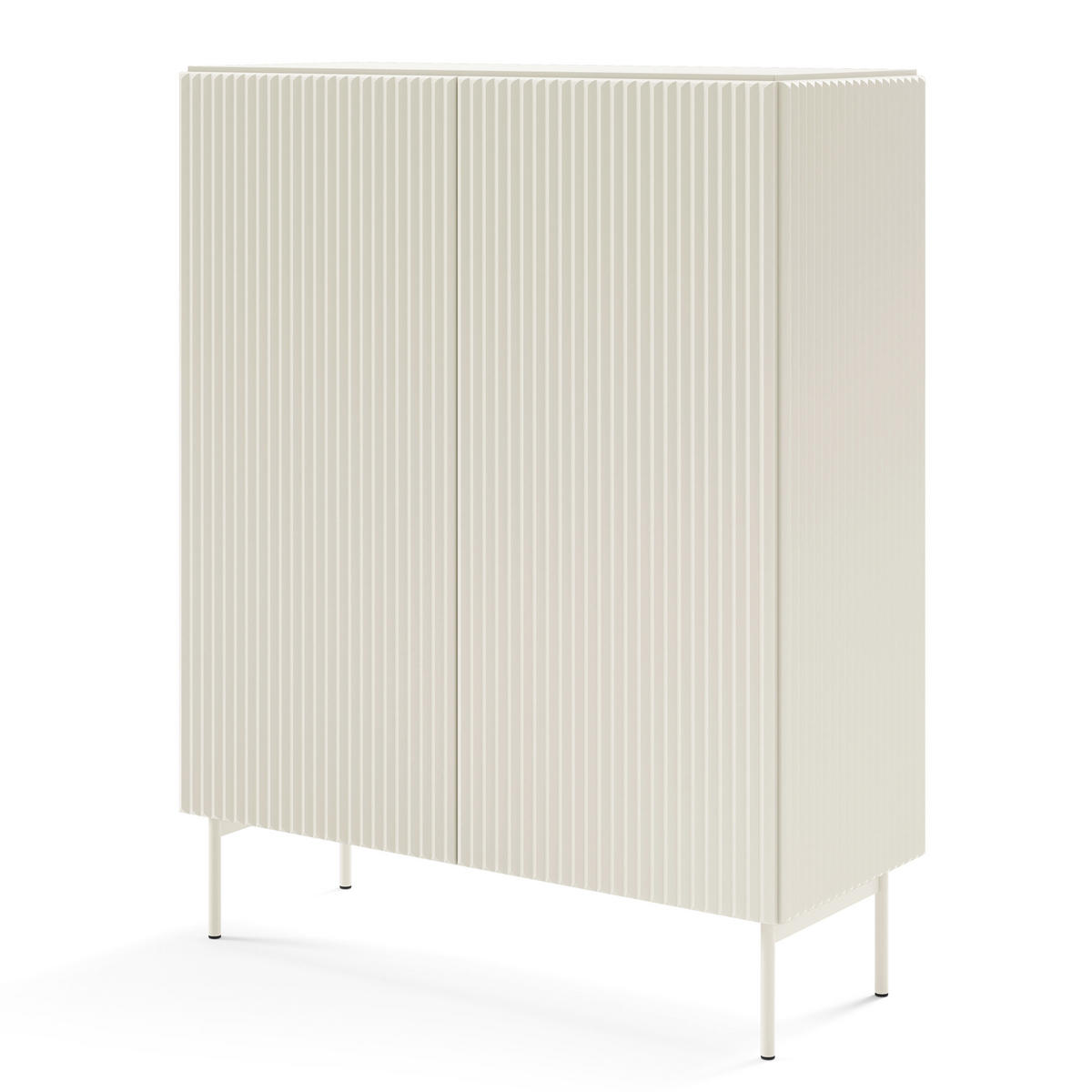 HIGHBOARD TRATTO 98,6/123/39,8cm 2 Türen Kaschmir - Kaschmir, Holzwerkstoff (98.6/123/39.8cm) - MASSENO