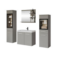BADMÖBEL-SET Madrit I - Grau, Holzwerkstoff (30/132/30cm) - MIRJAN24