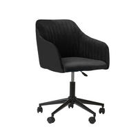 BÜRODREHSTUHL Polyester Schwarz Venice - Schwarz, Kunststoff/Textil (64/89/64cm) - Beliani