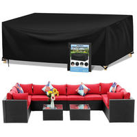 GARTENMÖBEL Abdeckung Wasserdicht 420D Oxford 300 x 300 x 98 cm - Schwarz, Textil (300/98/300cm)