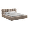 POLSTERBETT mit Bettkasten und Lattenrost 220x240 Beige - Beige/Schwarz, Kunststoff/Textil (180/200cm) - Makamii
