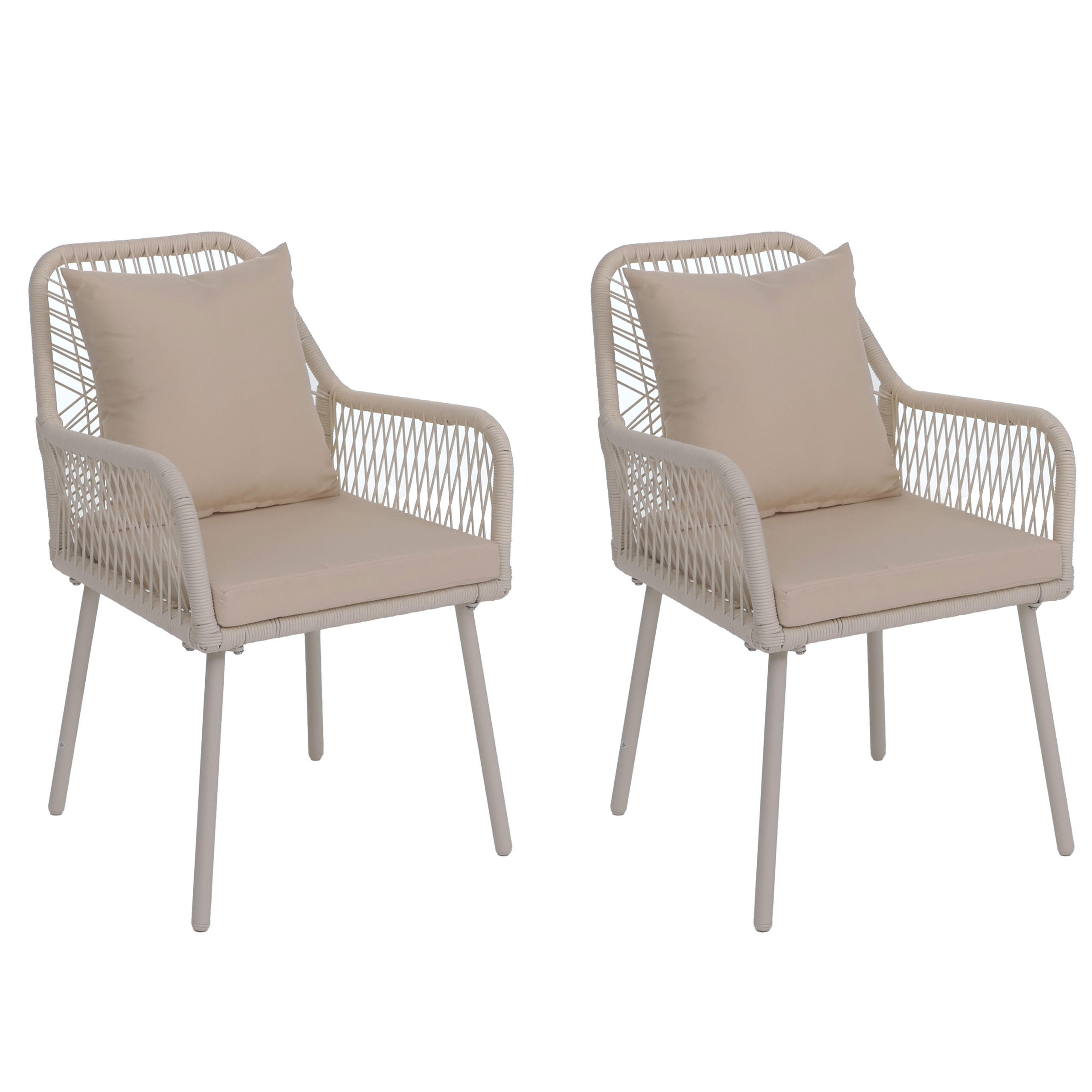 ZÁHRADNÁ STOLIČKA Krémovo biela - krémová, textil (54/81/62cm) - MCW