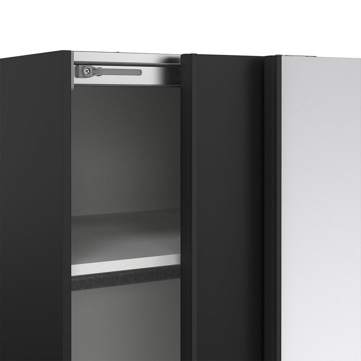 SCHIEBETÜRENSCHRANK, Catania, Schwarz, Holzwerkstoff, 119 x 67 x 201 cm - Schwarz, Holzwerkstoff (119/201/67cm) - ebuy24