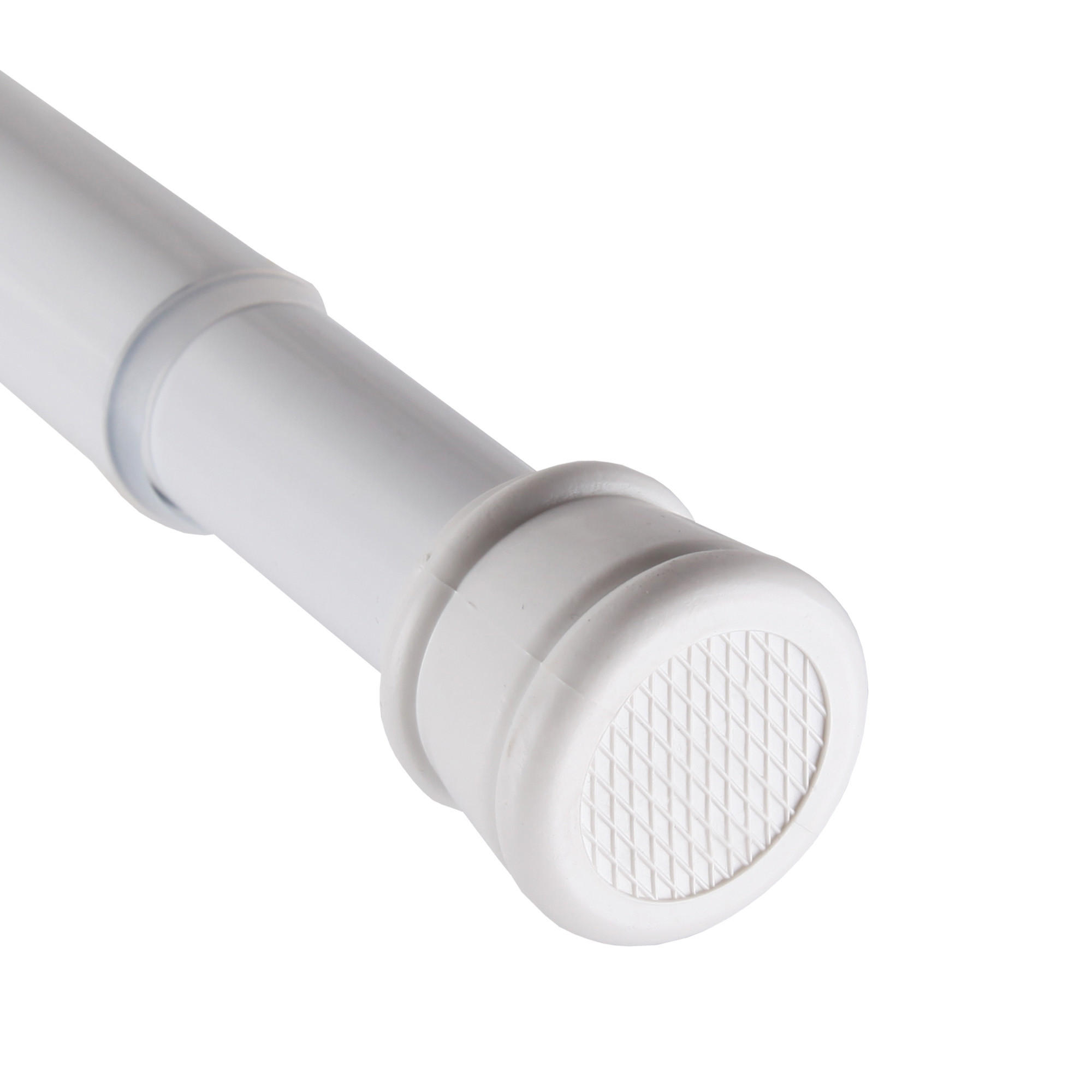 VERSTELLBARE Vorhangstange - Spannstange zum Klemmen Weiß Ø22/25 mm 60-90 cm - Weiß, Metall (60cm) - Bestlivings