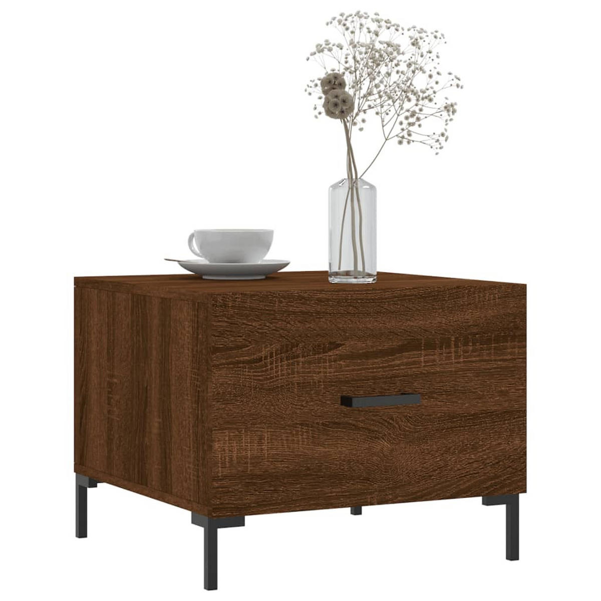 COUCHTISCHE 2 Stk. Braun Eichen-Optik 50x50x40 cm Holzwerkstoff - Braun, Holzwerkstoff (50/50/40cm) - furnicato