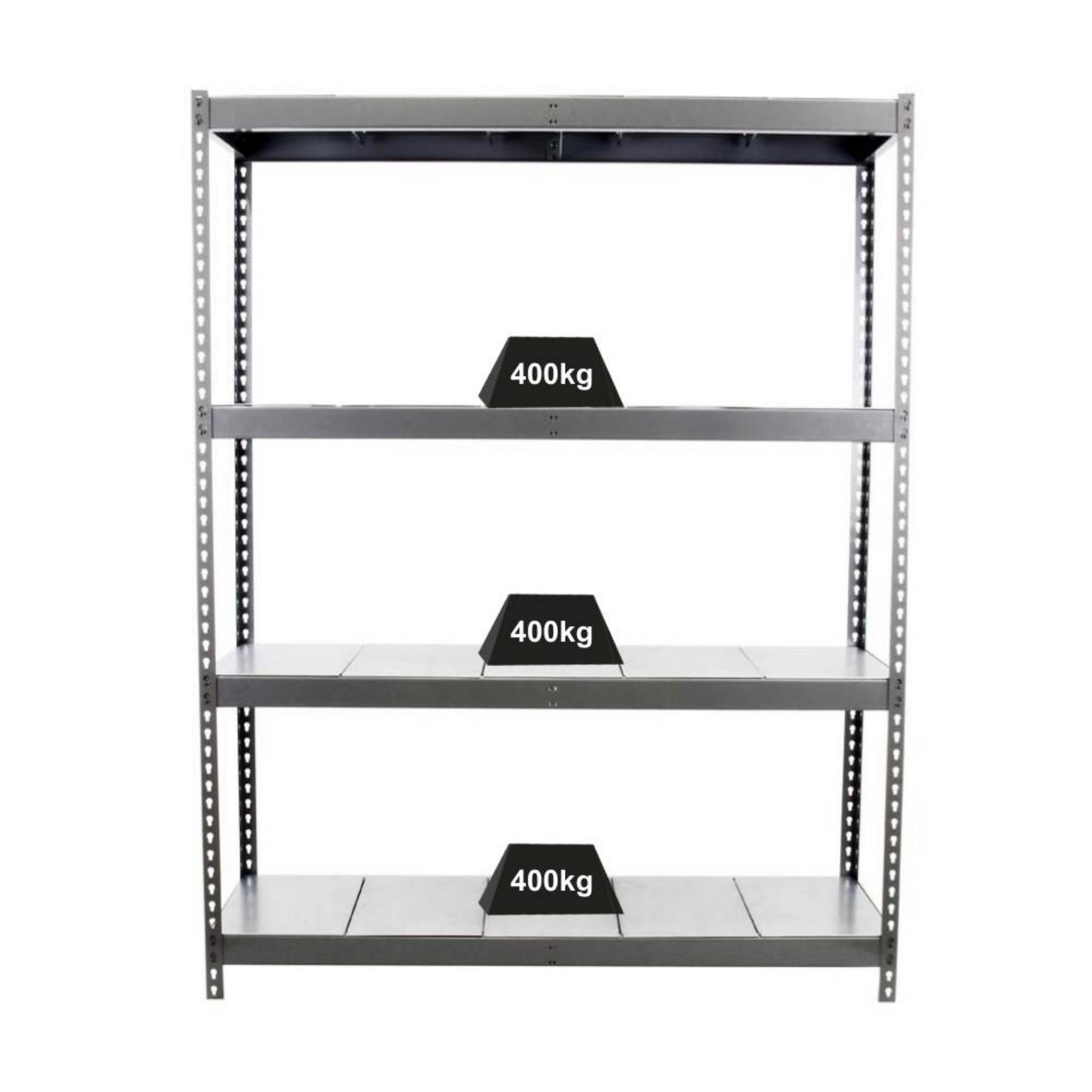 SCHWERLASTREGAL METAL BEAST FOUR | HxBxT 200x240x90cm | Fachlast 400kg | Grau - Grau, Metall (240/200/90cm) - PROREGAL