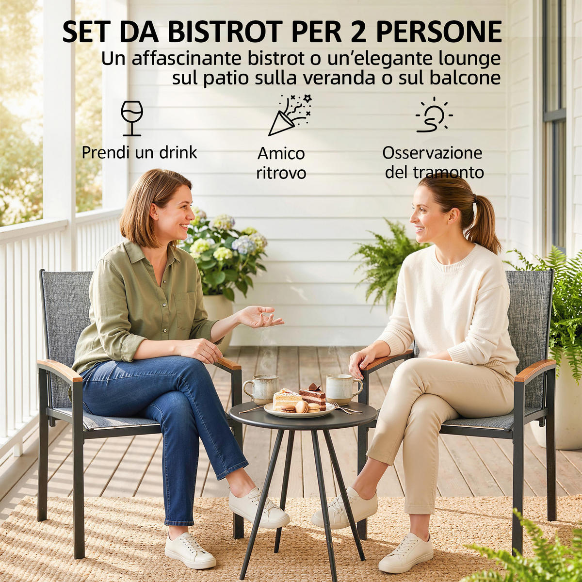GARTEN-BEISTELLTISCHSET Grau gemischt 3 Stück - Beige, Naturmaterialien (63/55/84cm) - GiPP