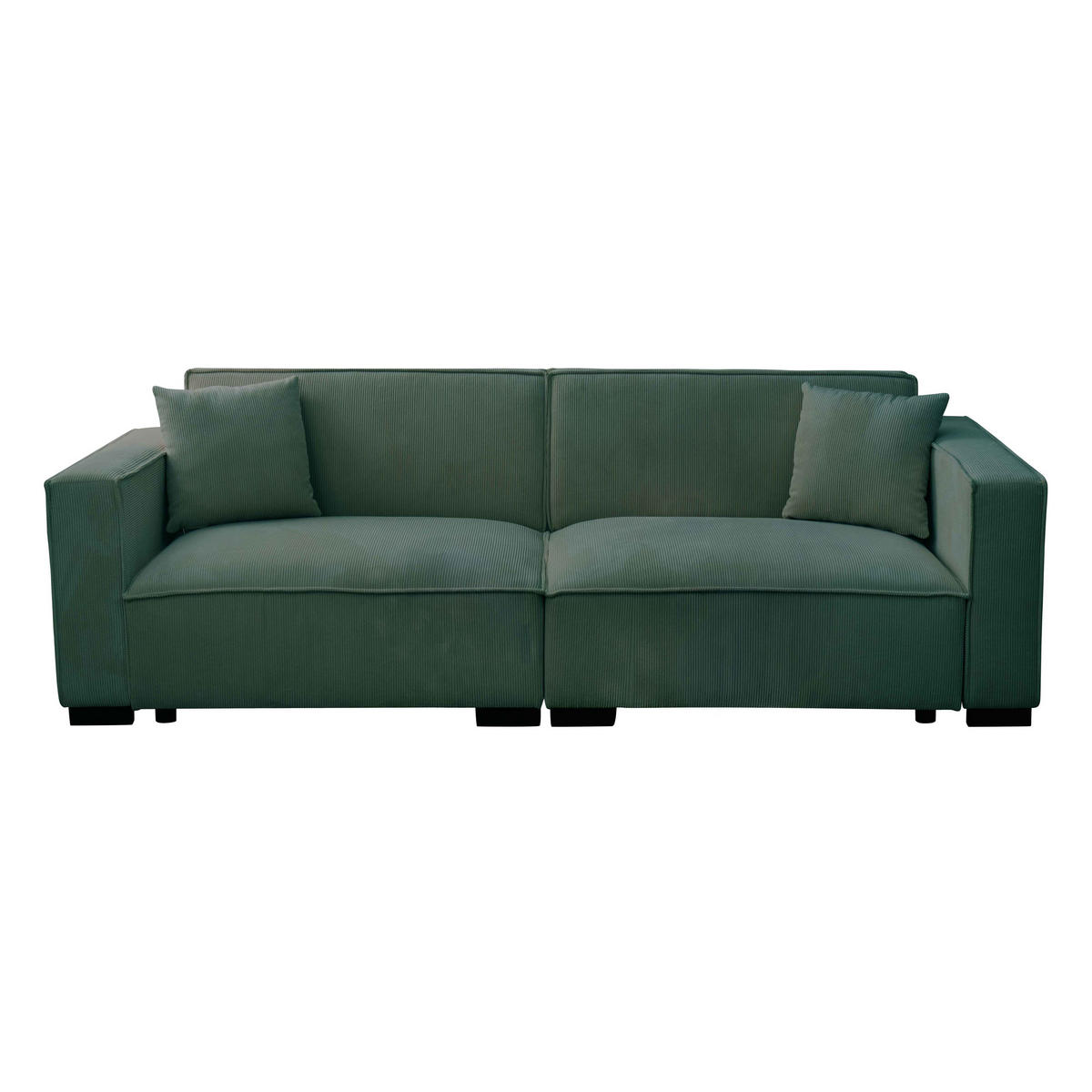 SOFA 3-Sitzer, Grün - Grün, Textil (90/76/230cm) - Oviala