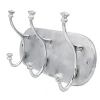 WANDGARDEROBE HOOK 24x14x45 cm, Metall, silber - Silberfarben, Metall (14/24/45cm) - Light & Living