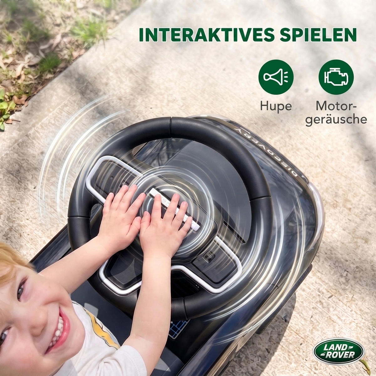 KINDER-RUTSCHAUTO Kunststoff Stahl Schwarz - Schwarz, Kunststoff (65.5/28/42cm) - AIYAPLAY