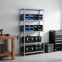 SCHRAUBREGAL PANDA | HxBxT 180x80x40cm | 5 Fachböden | Fachlast 75kg | Verzinkt - Silberfarben, Metall (80/180/40cm) - PROREGAL