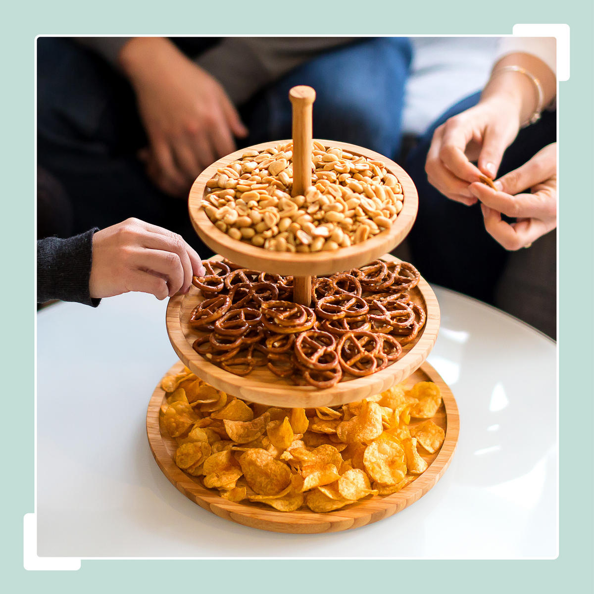 ETAGERE - Hellbraun, Holz (30/37cm) - Relaxdays