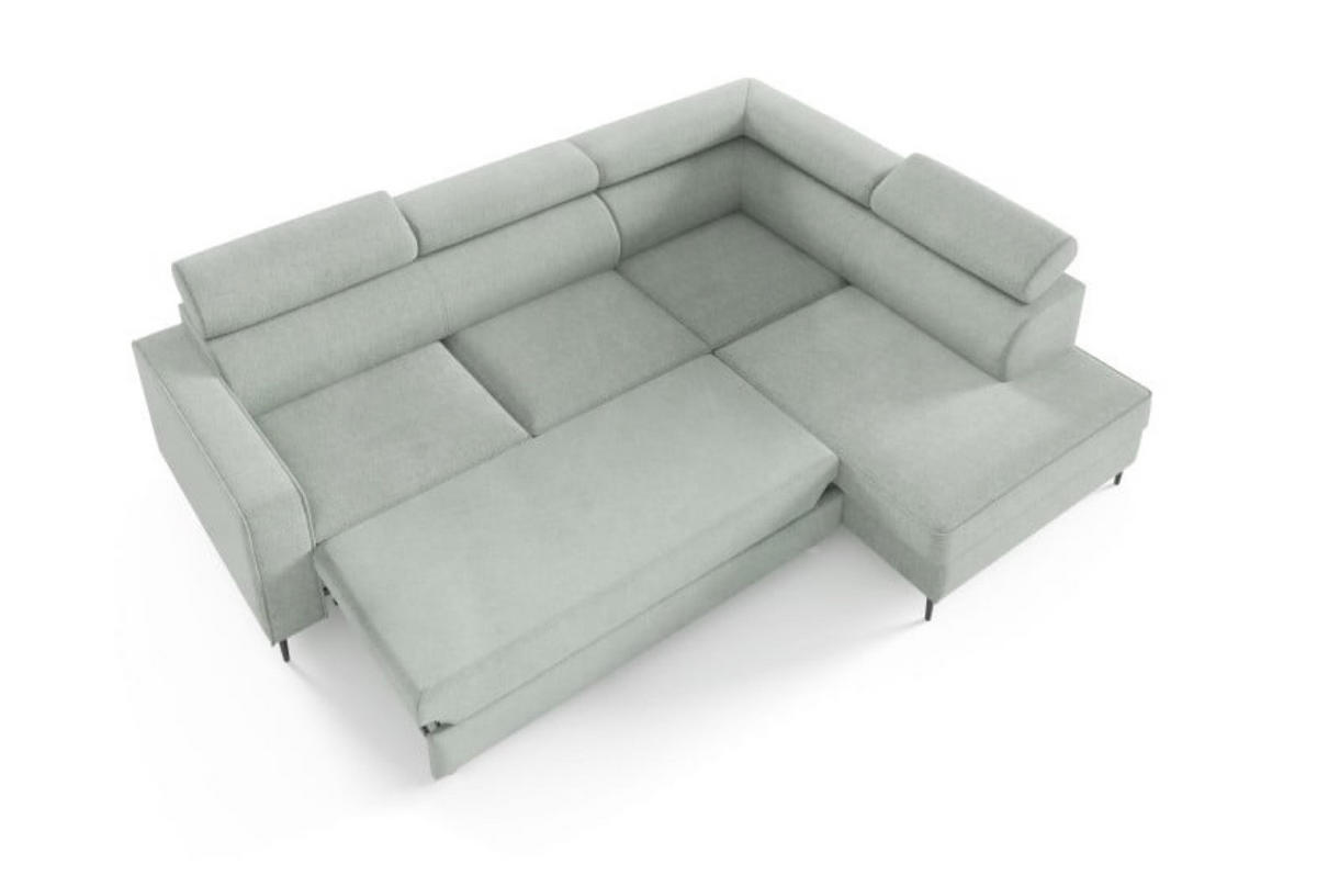 ECKSOFA Beige FERO Mit Verstellbaren Kopfstützen Rechts - Beige, Naturmaterialen/Textil (203/265cm) - Sepro Meble