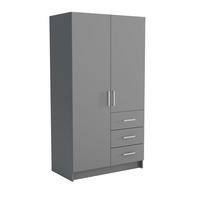 DREHTÜRENSCHRANK PINELLO 96/177/50 cm 2-türig Graphitfarben - Graphitfarben, Holzwerkstoff (96/177/50cm) - MASSENO