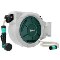 SCHLAUCHAUFROLLER DE-13837 30 m automatisch 180° schwenkbar Grau - Grau, Kunststoff (23/42/59cm) - ComfortXL