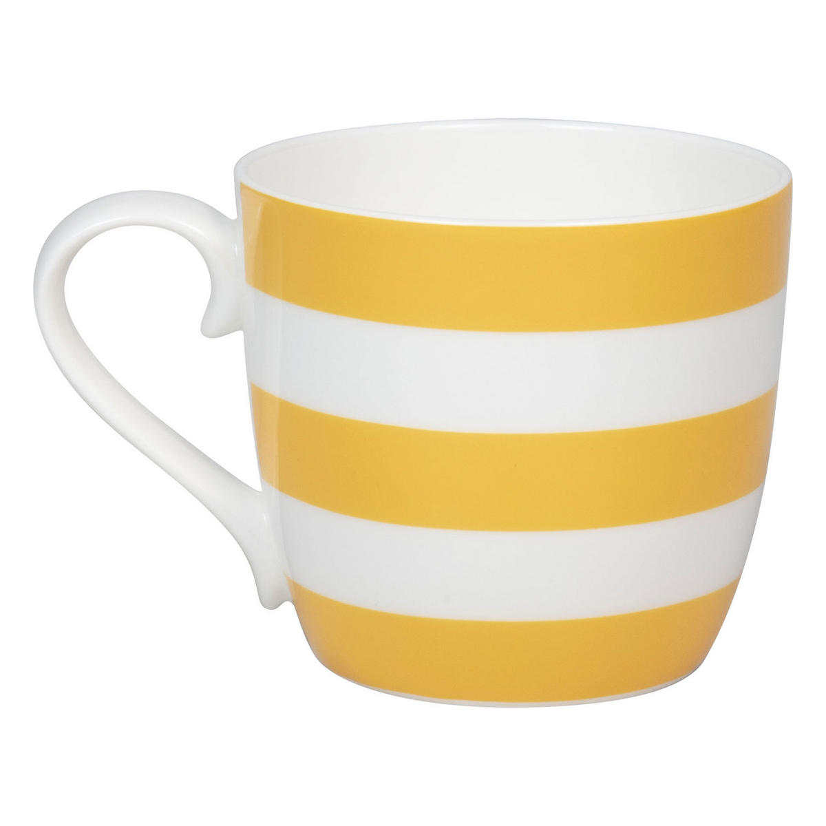 KAFFEEBECHER Stripes - Sunflower - Naturfarben, Keramik (0.43L) - Könitz