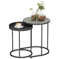 BEISTELLTISCH Grau 2 Stück - Grau, Naturmaterialien (42/42/54cm) - GiPP