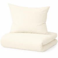 BETTWÄSCHE Mako Satin 155x220 cm aus 100% Baumwolle mit Reißverschluss, Uni Bettbezug 155 x 220 - Creme - Creme, Textil (155/220cm) - Carpe Sonno