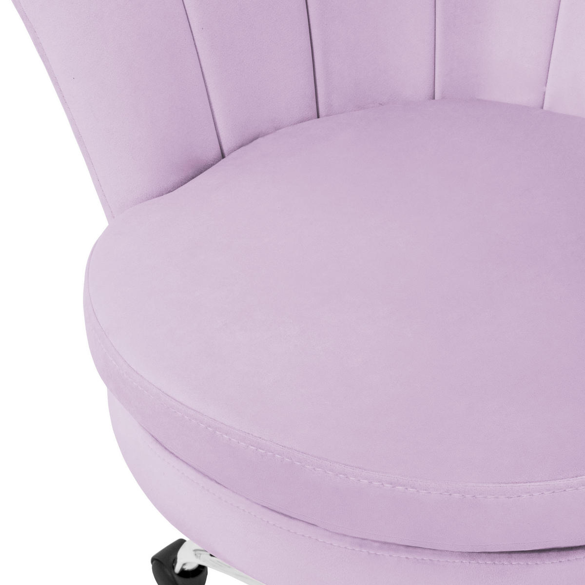 DREHSTUHL Kunstfell Lila - Flieder, Metall (55/85/60cm) - ML-DESIGN