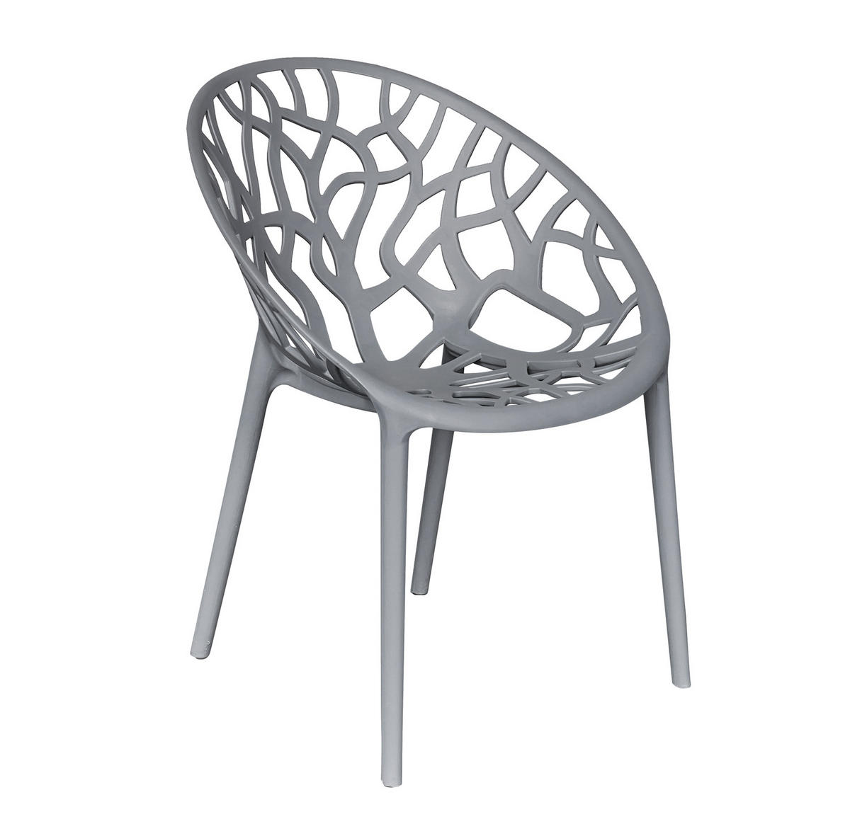 STAPELSTUHL Bilby Gartenstuhl Bistrostuhl Kunststoffstuhl Anthrazit - Anthrazit, Kunststoff (58/80/62cm) - dasmöbelwerk