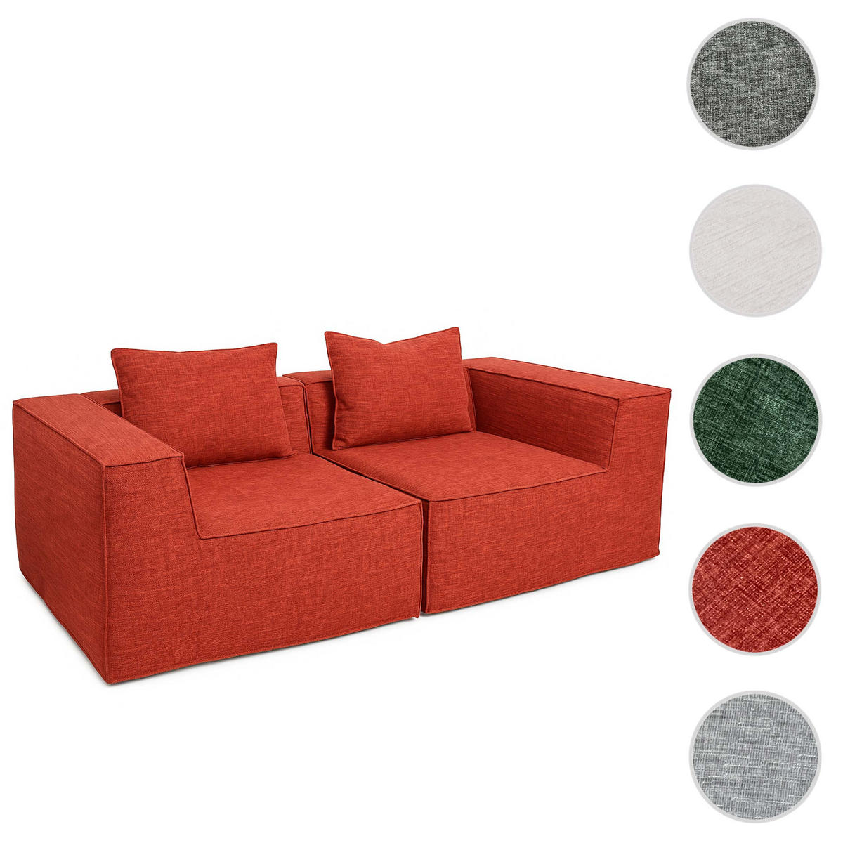 2-SEDEŽNA ZOFANJA Orange - oranžna, tekstil (194/63/97cm) - MCW